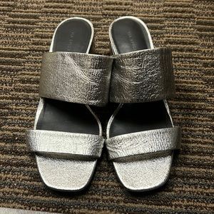 HUGE SALE 🙀🙀 Via Spiga sandals. Metallic Silver leather. Worn only twice.